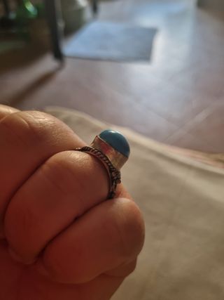 Anello argento turchese