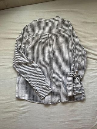 Camisa niño rayas azul marino-blancas