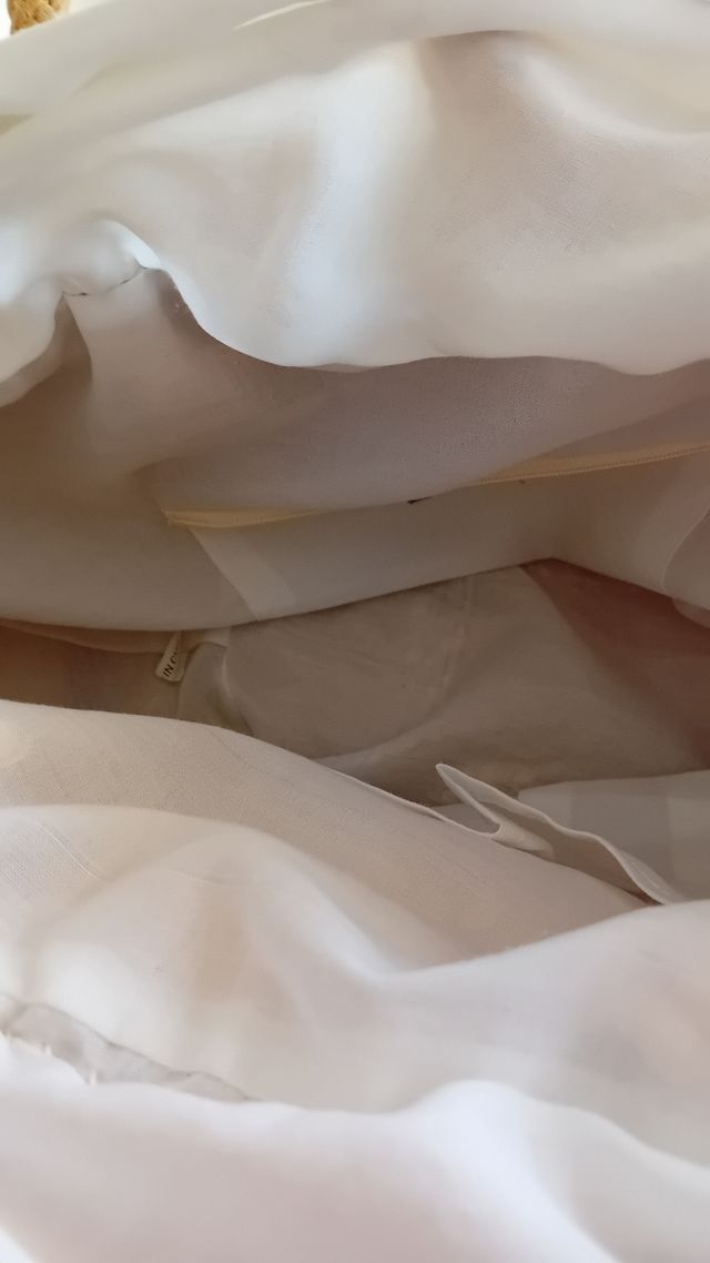 Borsa Paglia Crochet - Beige Rosa