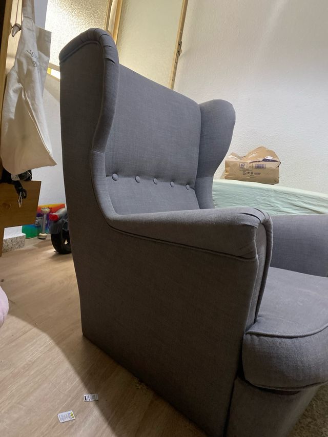 Sillón IKEA STRANDMON gris