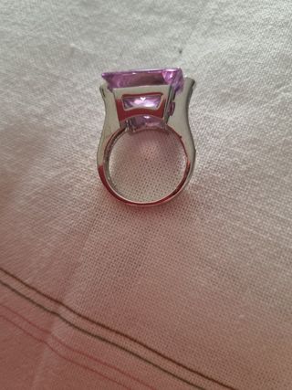 Anello ametista color argento