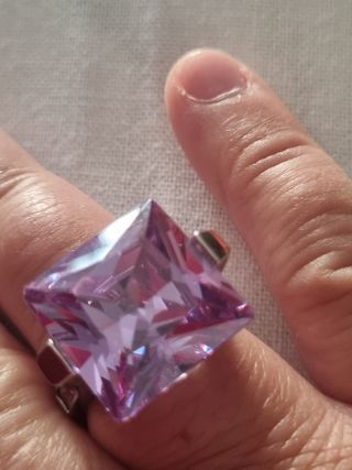 Anello ametista color argento