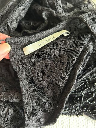 Blusa negra Uterqüe talla L
