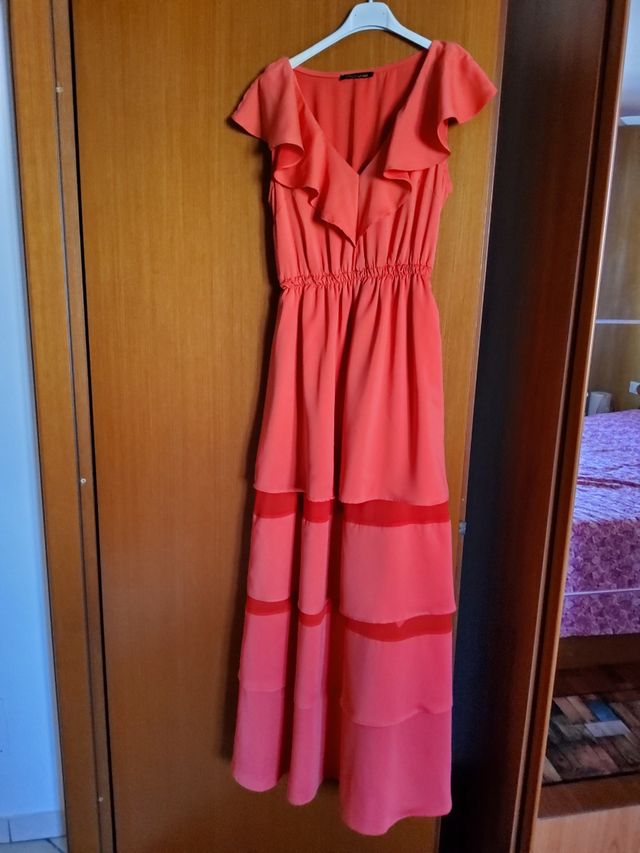 Abito lungo Giorgia & Johns corallo tg S