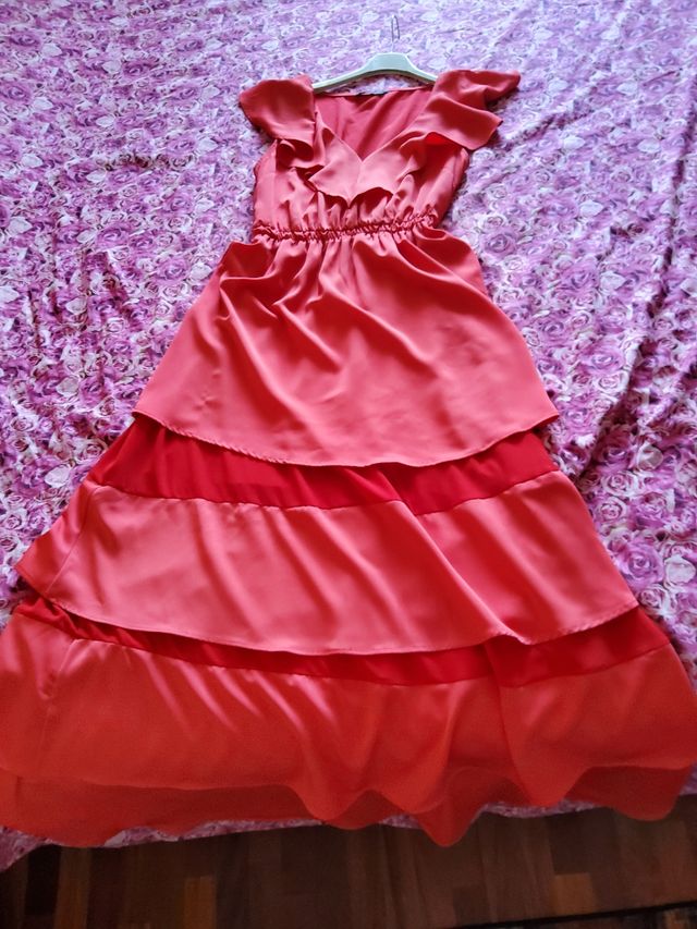 Abito lungo Giorgia & Johns corallo tg S