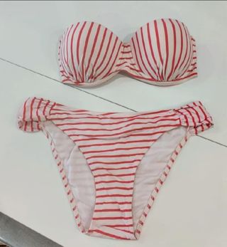 Bikini Novo vermelho e branco