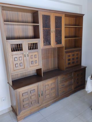 Mueble salón madera maciza