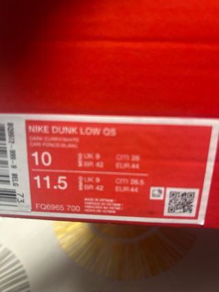 Nike Dunk Low - Marrón-Blanco sin uso nuevas
