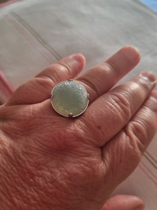 Anello Avventurina Verde Argento