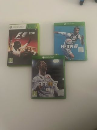 3 Juegos Xbox - F1 2011, FIFA 18, FIFA 19