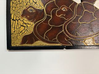 Espejo Tortugas marrón y dorado