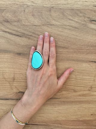 Anillo plata turquesa | Anillo grande
