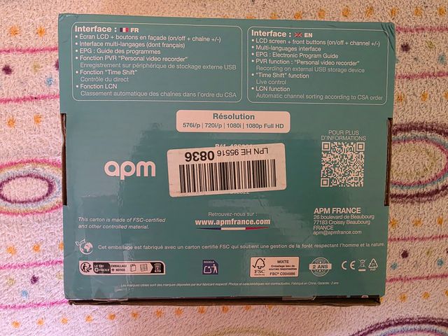 Decodificador TDT HD APM 1080p