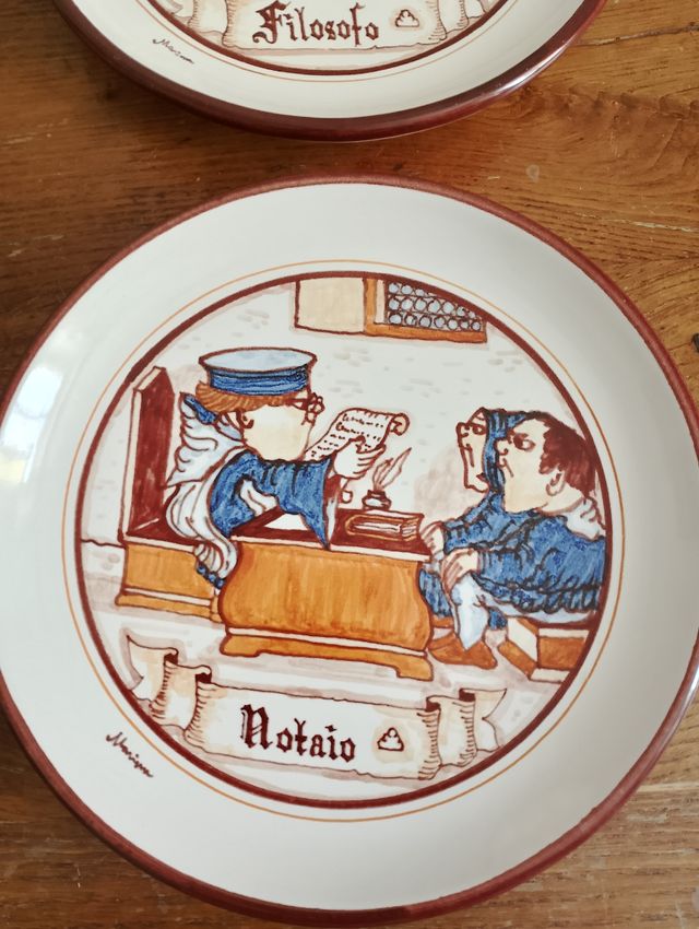 Piatti decorativi Filosofo & Notaio