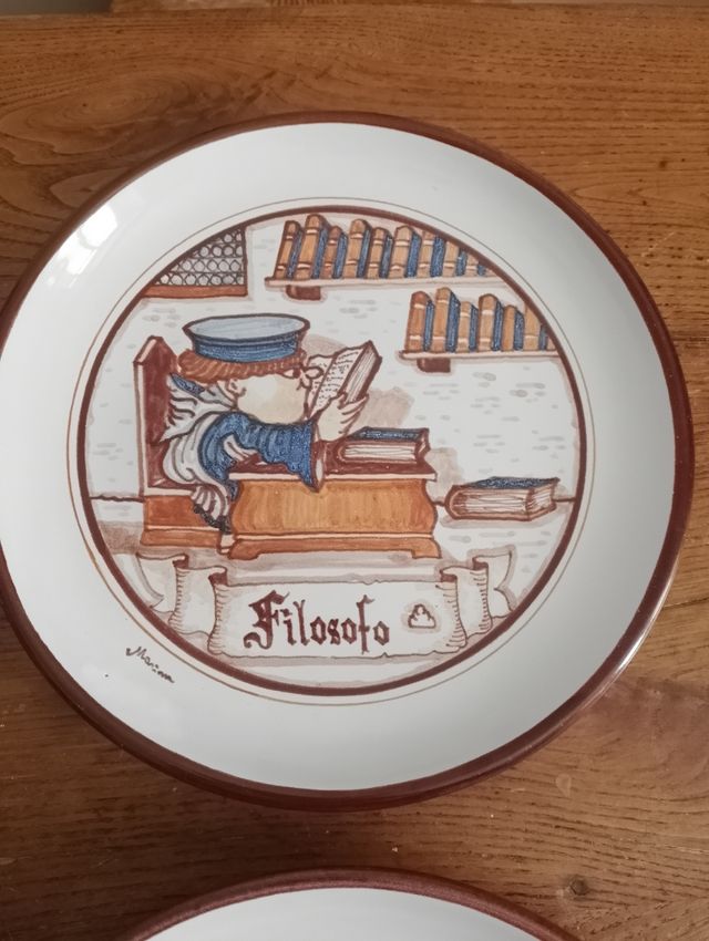 Piatti decorativi Filosofo & Notaio