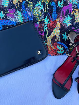 Bolso negro piel vintage