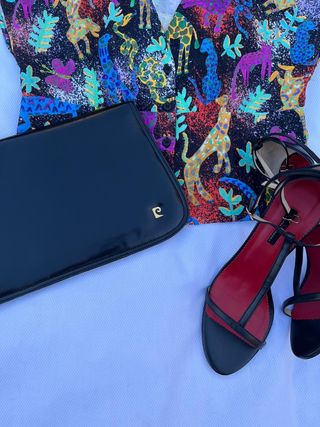 Bolso negro piel vintage