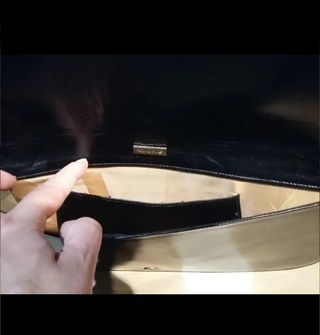 Bolso negro piel vintage