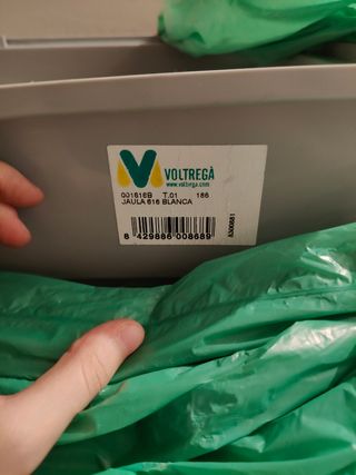 Jaula grande Voltrega 616 Gris y Blanca