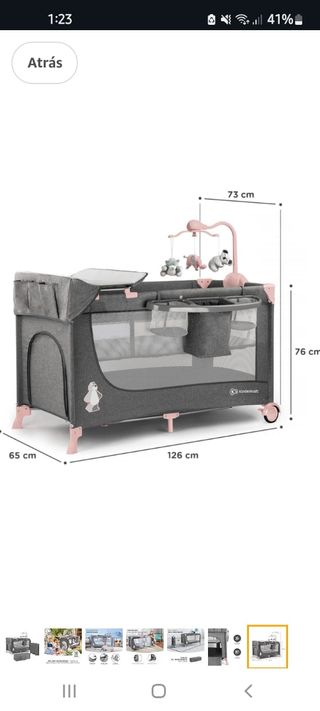 Cuna Bebé Kinderkraft Plegable