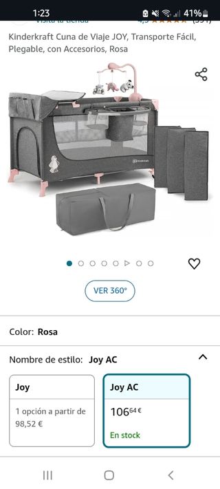 Cuna Bebé Kinderkraft Plegable