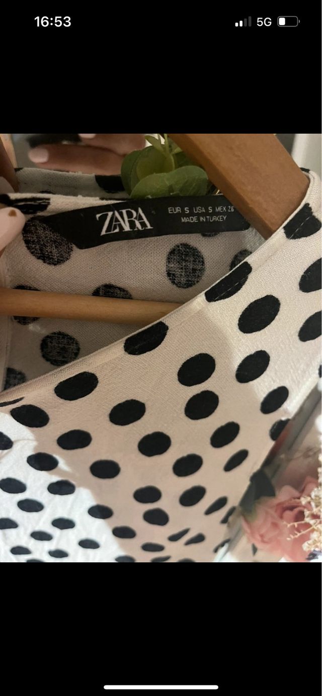 Vestido midi Zara lunares