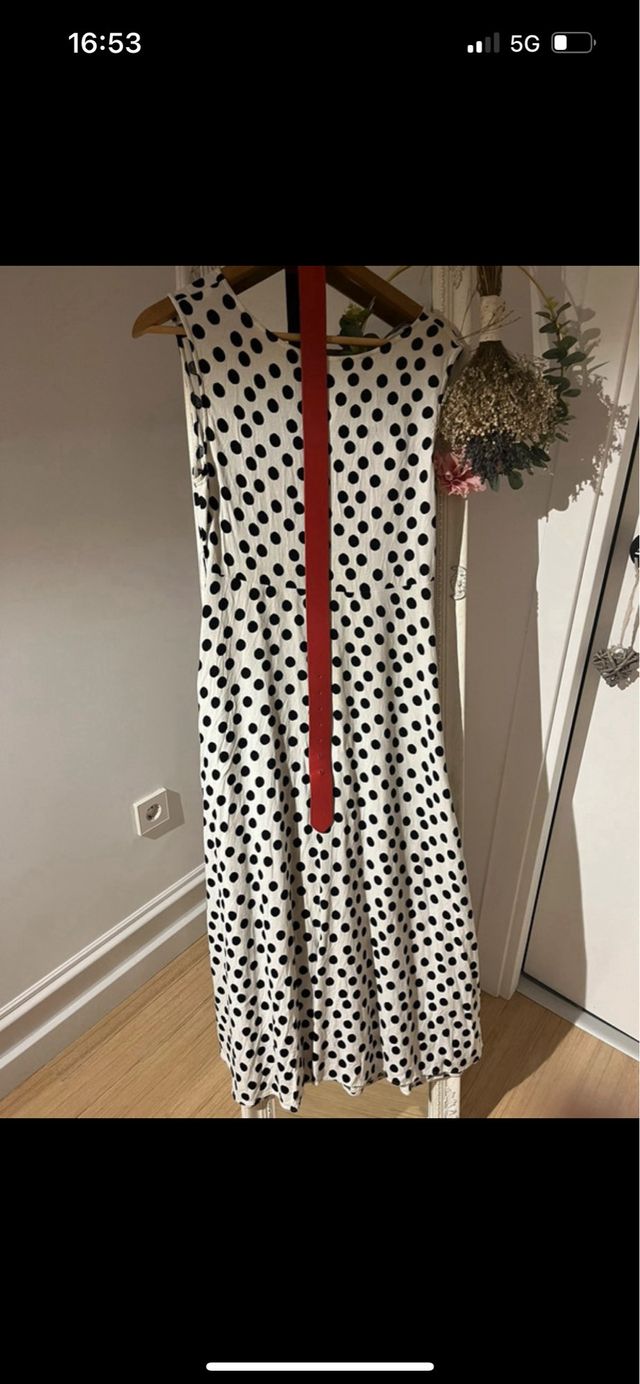 Vestido midi Zara lunares