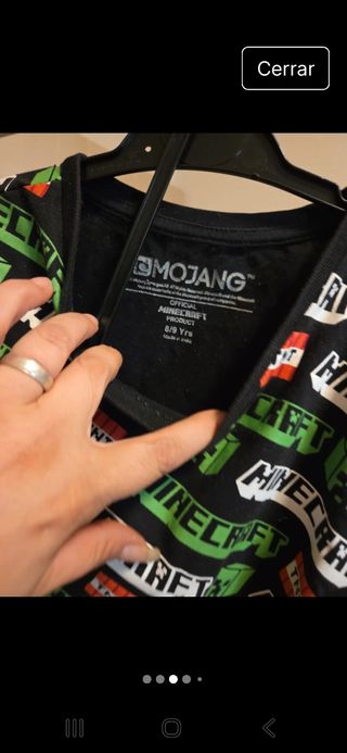 Camiseta Minecraft Niño 8-9 años