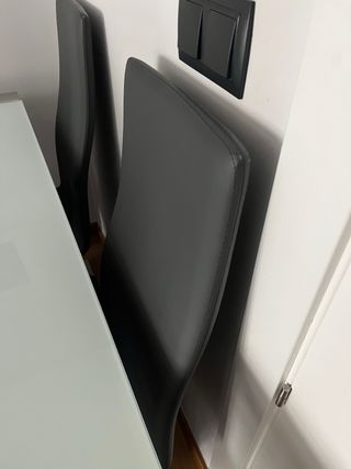 Mesa comedor cristal 4 sillas