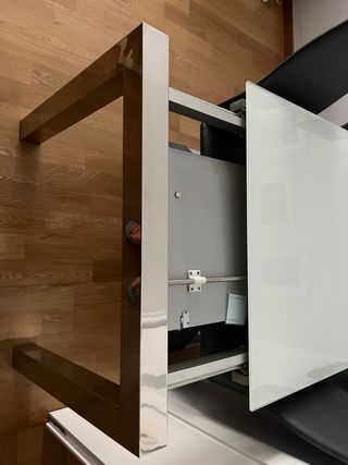 Mesa comedor cristal 4 sillas