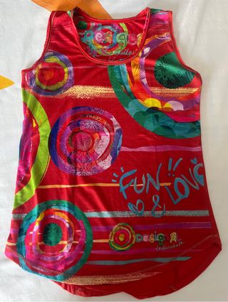 Camiseta Desigual roja - Tirantes