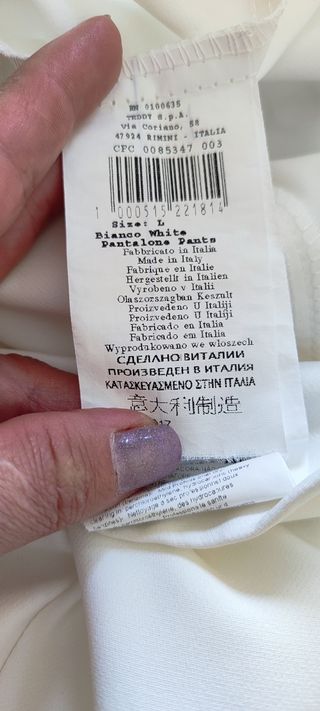 Calças Rinascimento brancas - Tam. M/38/L/40