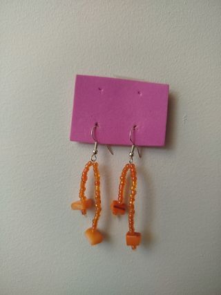 Pendientes Naranja - Abalorios