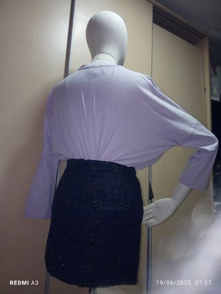 Mini falda azul plata - T.XS