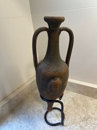 Jarrones antiguos - Metal dorado y marrón