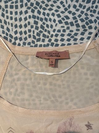 Camiseta Bershka - Beige, Multicolor