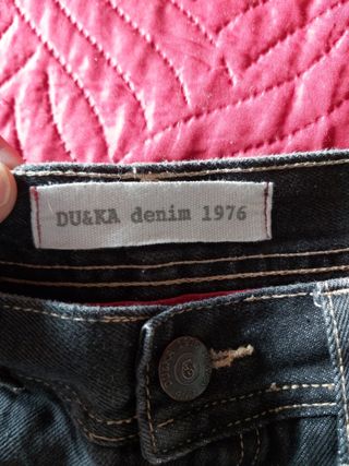 Jeans DU-KA Demin 1976 colore nero dritti, Tg.M.
