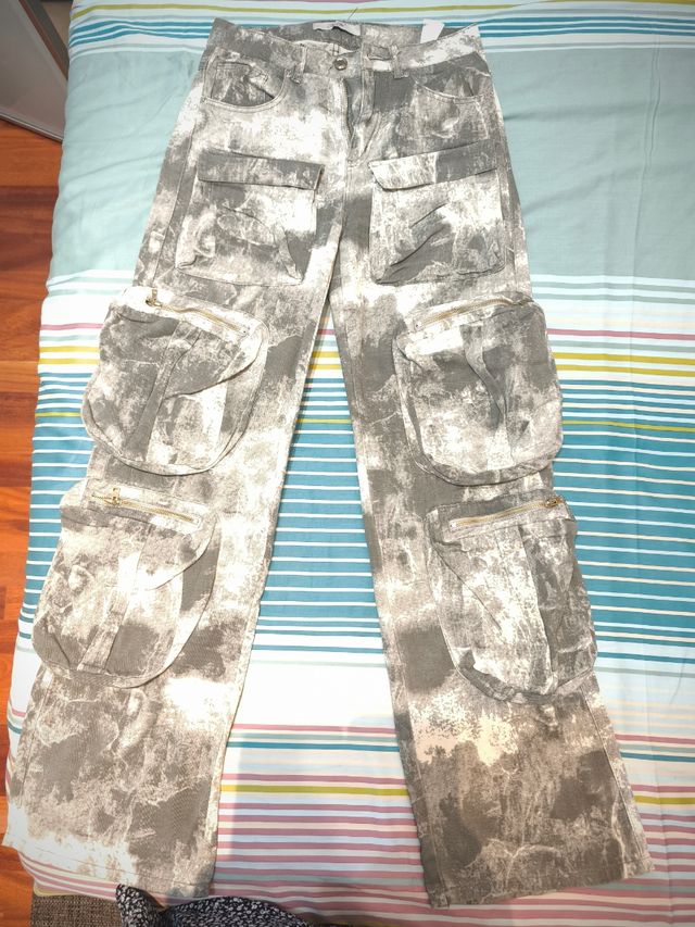 Pantaloni Cargo Mimetici