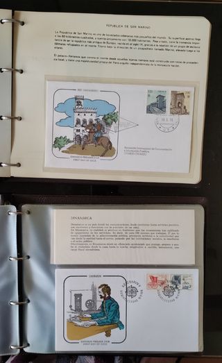 Sobres del primer dia Álbumes Europa 1978-1979