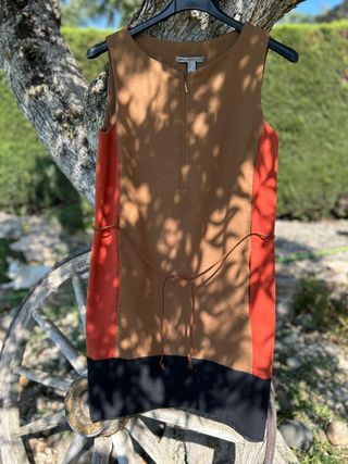 Vestito Mango Collection Tg40 Marrone Arancio