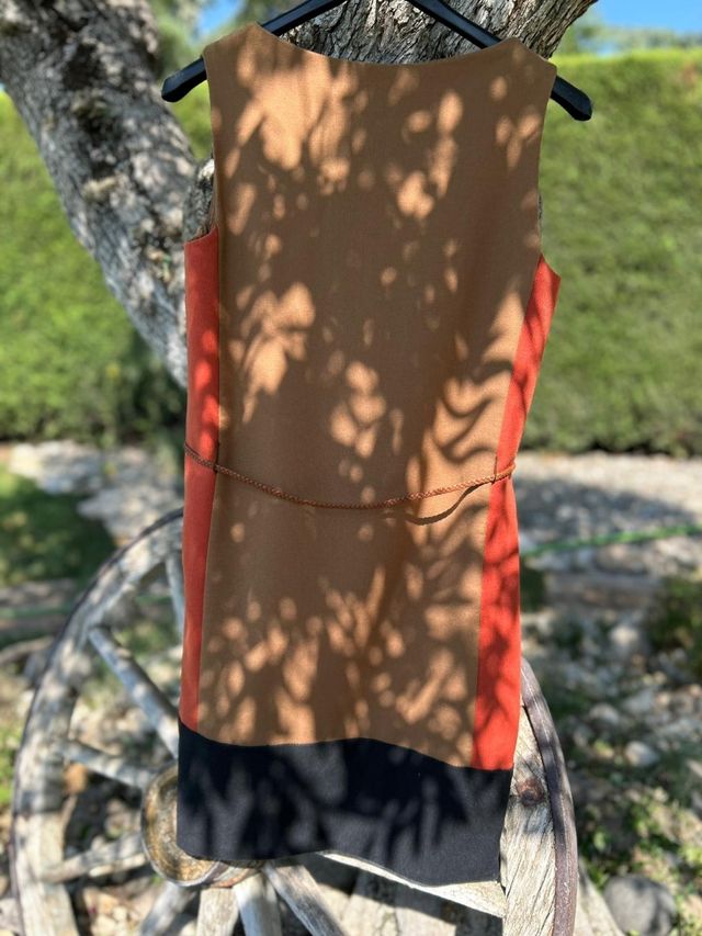 Vestito Mango Collection Tg40 Marrone Arancio