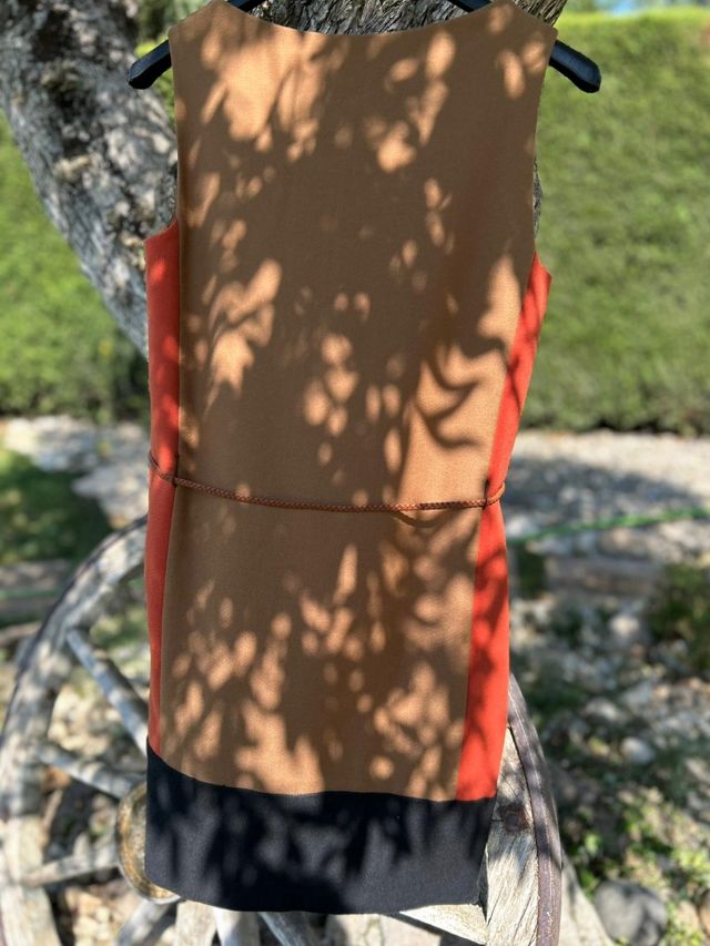 Vestito Mango Collection Tg40 Marrone Arancio