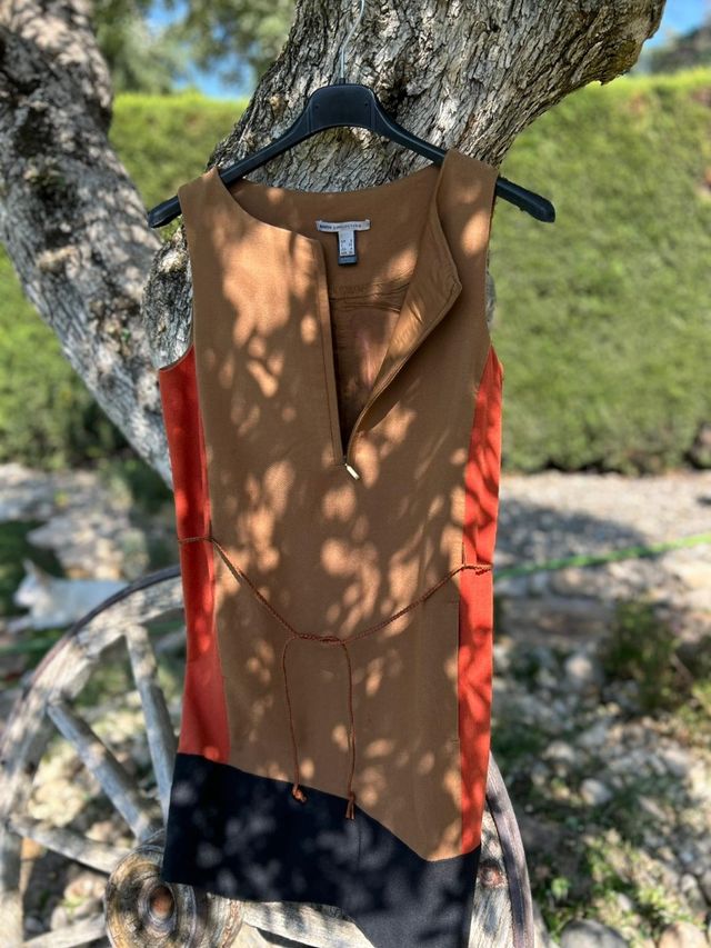Vestito Mango Collection Tg40 Marrone Arancio
