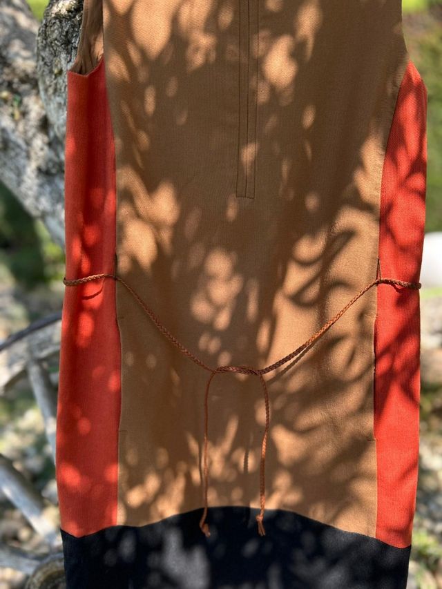 Vestito Mango Collection Tg40 Marrone Arancio