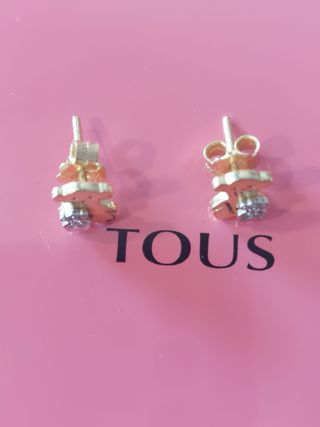 Pendientes Tous oso oro brillantes 0.04ct
