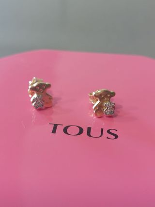Pendientes Tous oso oro brillantes 0.04ct