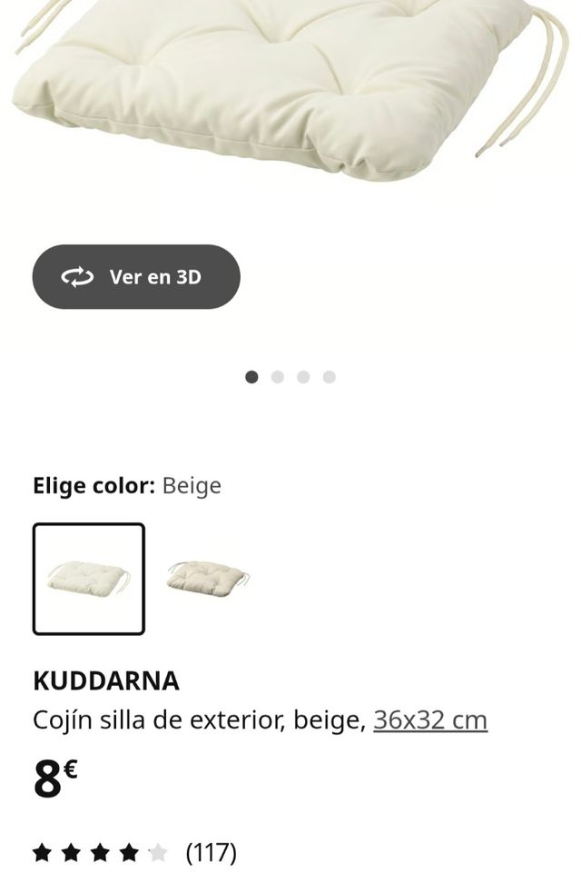 2 Cojines Ikea Kuddarna Gris 36x32cm
2x10€