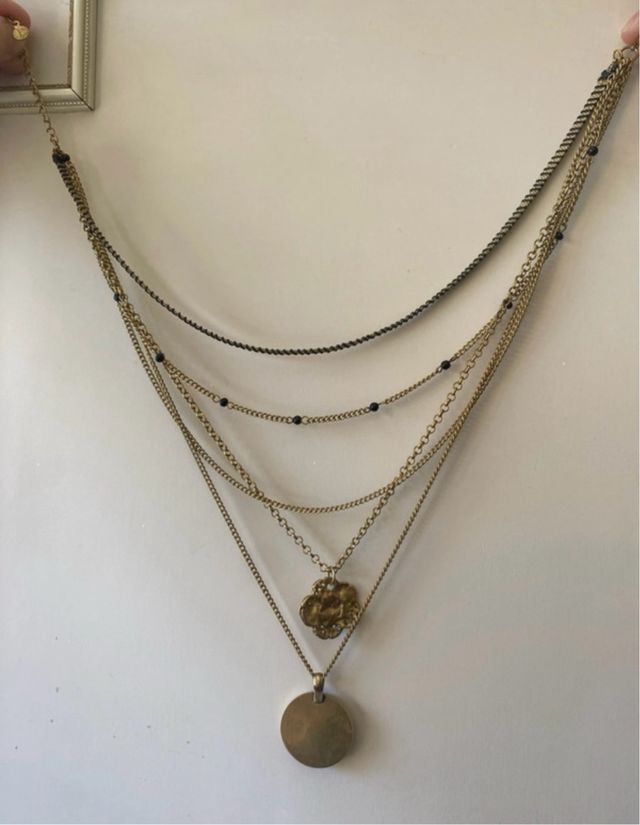 Collana multifilo dorata