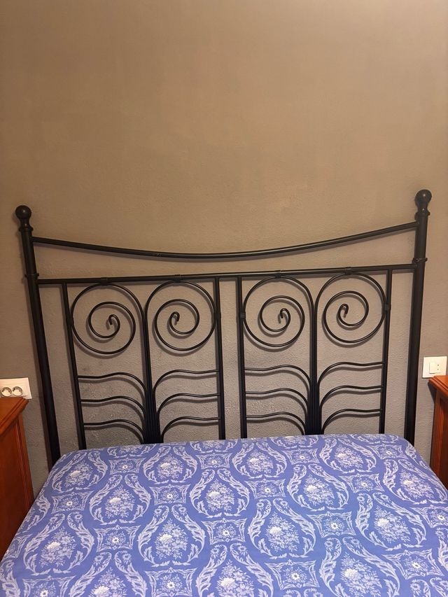 Cabecero forja negro metal