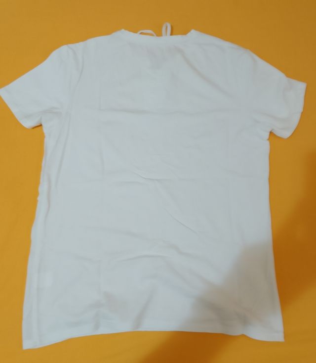 Camiseta de lino blanca XL